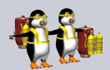 潜水企鹅3D模型
