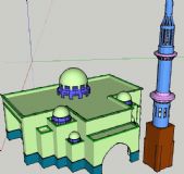 阿拉伯国家的清真寺模型