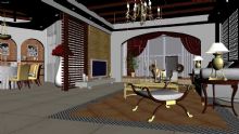 样板房客厅3D模型