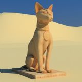 埃及猫神雕塑 雕像3D模型
