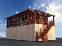 中式楼阁,中式房屋3D模型