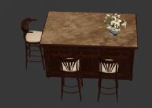 餐桌,桌椅3D模型
