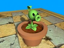 豌豆射手3D模型 植物大战僵尸2