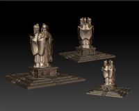 孔子雕塑3D模型