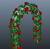 玫瑰拱门maya模型