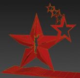 红色五角星雕塑