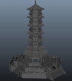 九重妖楼,九重妖塔maya模型