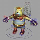 maya卡通可爱熊，自带贴图+完美绑定。