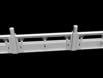 白玉雕栏 白玉栏杆3D模型 围栏 栅栏
