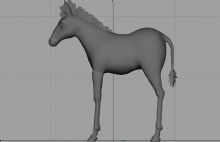 maya四足动物-马模型