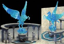 精致的玉雕飞马喷泉模型,贴图完整