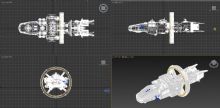 太空飞船,模型非常精细,稍稍贴图即可投入使用