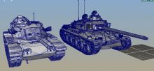 坦克模型两个 无贴图