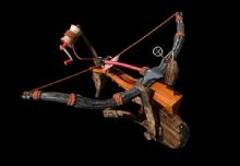 古战车弓弩带绑定和贴图的道具