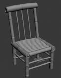 竹椅3D模型