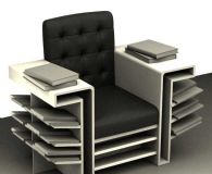 沙发书架组合3D模型