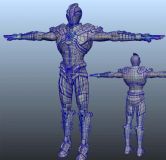 可用做影视的装甲科幻战士maya模型