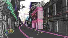 复古老街街道场景3D模型