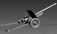 一式47公厘反战车炮3D模型