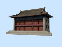城楼3D模型,中式古建