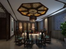 中式餐厅包厢3D模型