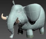 可爱很Q的大象3D模型(FBX格式)