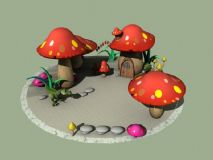 蘑菇园,蘑菇园3D模型