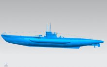 军用潜水艇3D模型