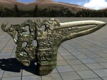 战国戟3D模型