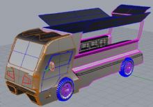 移动贩售车3D模型
