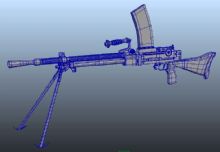 99式轻机枪maya模型