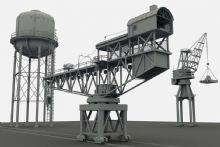 塔吊,水塔,工业场景maya模型
