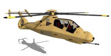 RAH66科曼奇直升机c4d模型(有obj格式)