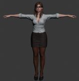 Gina女秘书3D模型