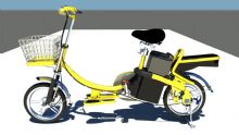 电动自行车maya模型