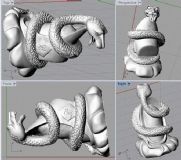 十二生肖之财蛇3D打印模型