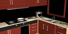 厨房,橱柜maya模型