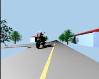 摩托车交通事故模拟动画