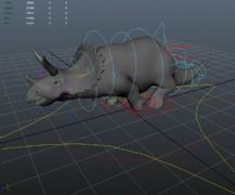 犀牛奔跑maya动画