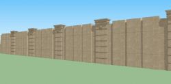 围墙,城墙su模型