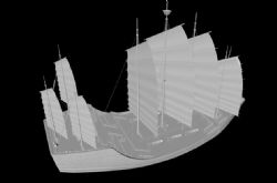 郑和宝船,古代船只三维模型