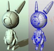 maya机械兔子,机器人模型