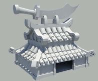 古代卡通武器店maya模型
