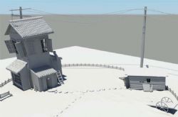 小屋maya模型