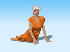 黄裙美女3D模型