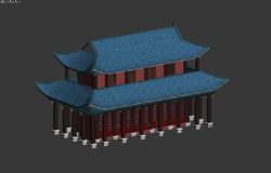 古建寺庙模型
