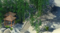 山间梯道,仙境3d模型