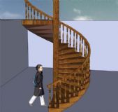 旋转楼梯su模型