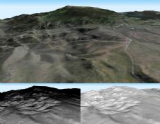 山地湖泊风光3D模型