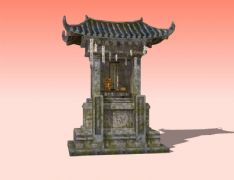 土地庙3D模型